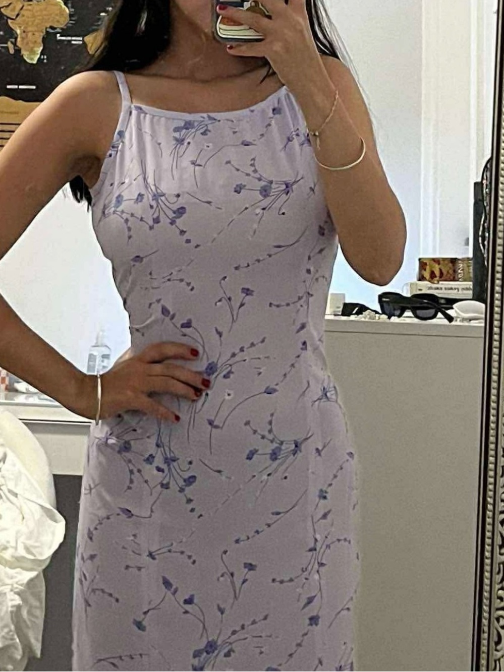 Lilac Floral Mini Dress + Matching
Blouse Set Vintage
